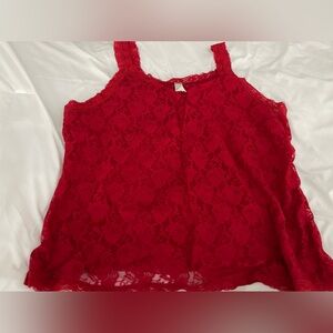 NWT CATO Women’s Size 22/24 Lace Ruby Red  Cami